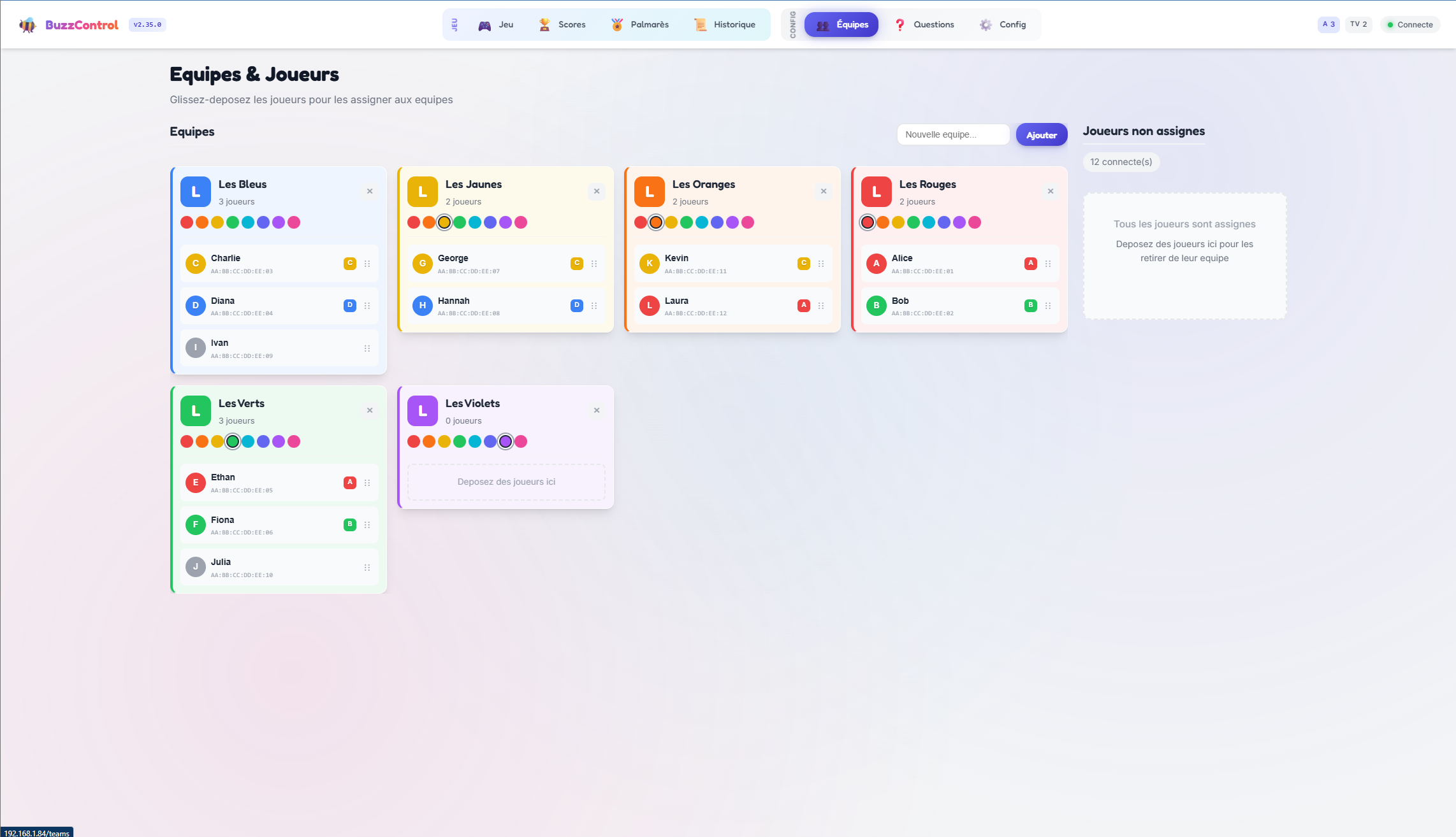 Interface Admin - Questions