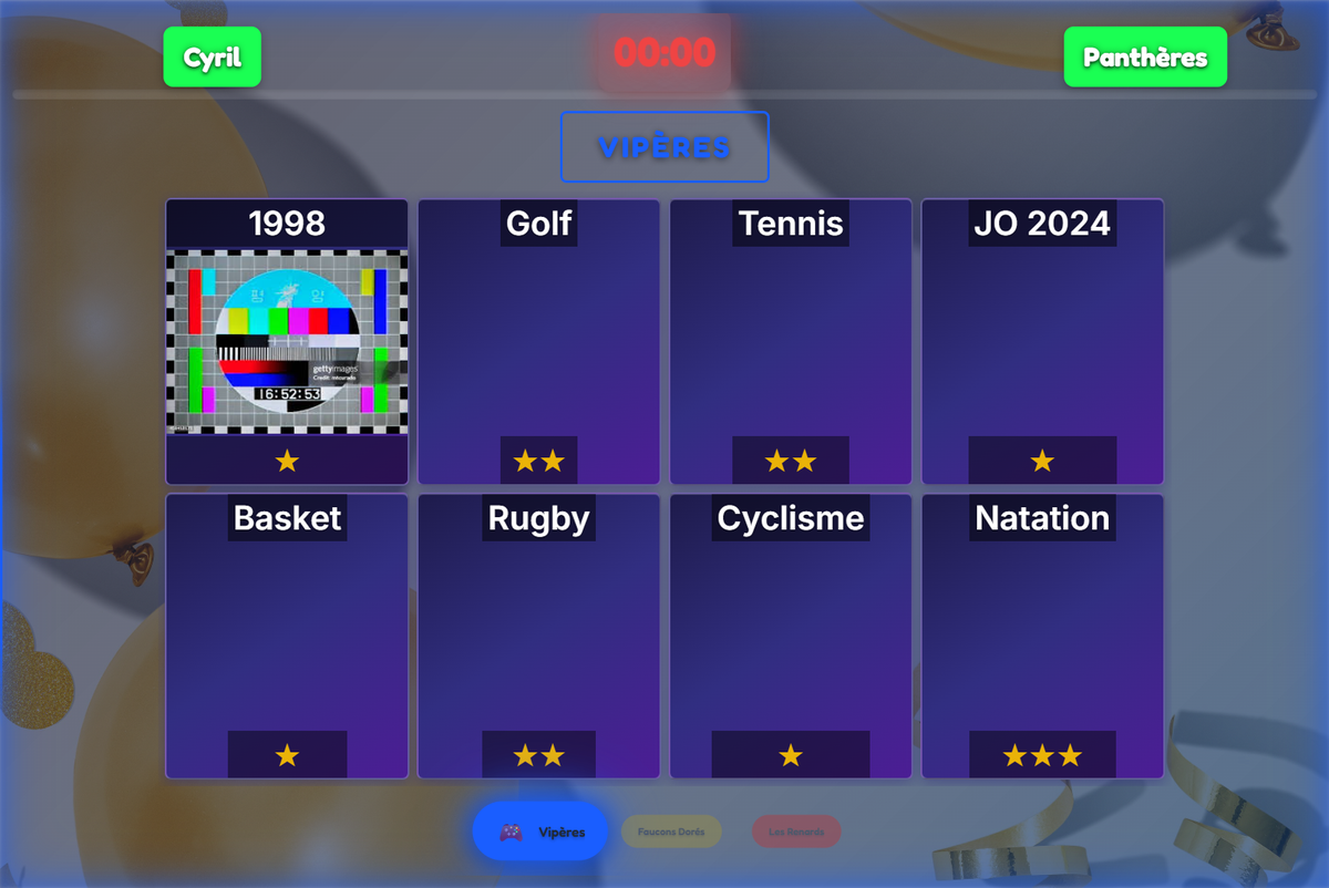 MEMOTION Secret Mode - cartes theme et selection par coordonnee