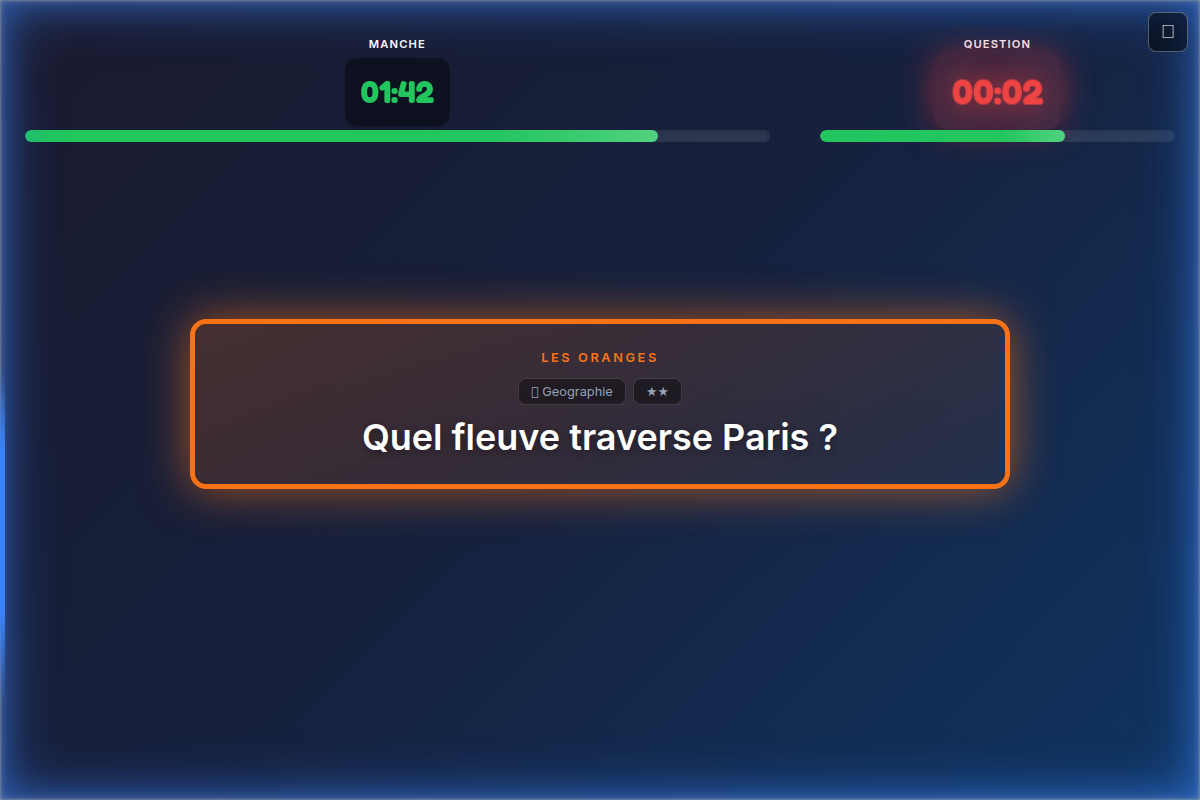 Mode RAFALE - double minuteur manche et question